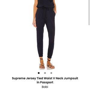 Bobi Black Jersey Slim Fit Jumpsuit